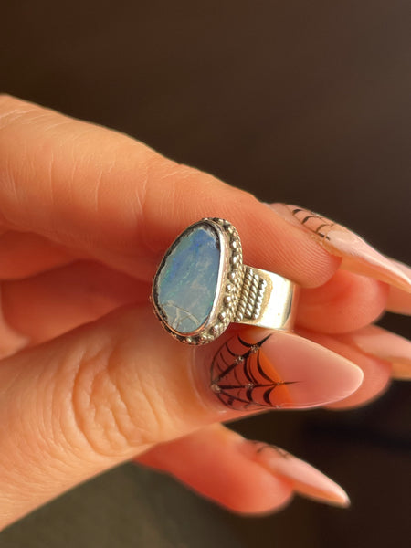 size 5.75 sterling silver opal ring **AS IS**