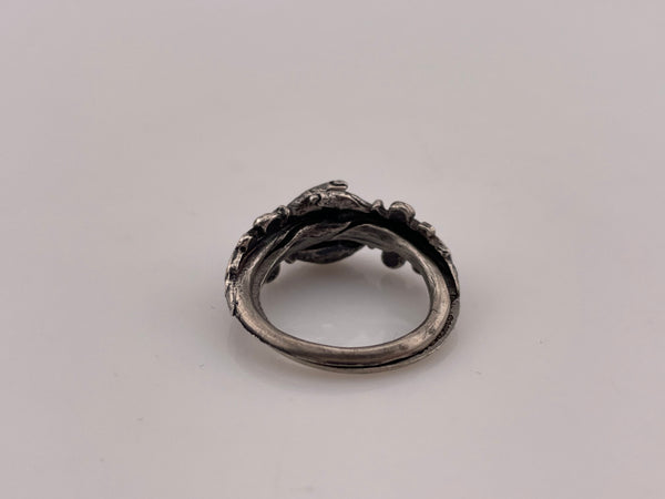 sterling silver MMA new old stock clasped hands gimmel ring