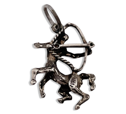 sterling silver Sagittarius the Archer zodiac pendant