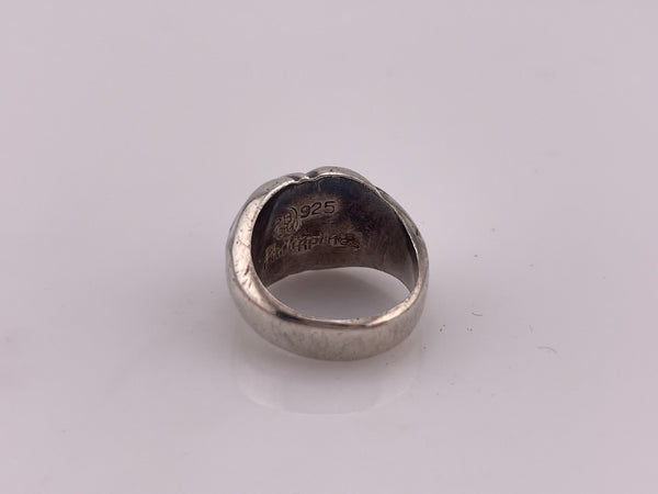 size 4.75 sterling silver chunky heavy stoneless ring