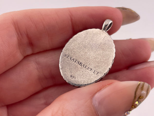 sterling silver picture holder pendant