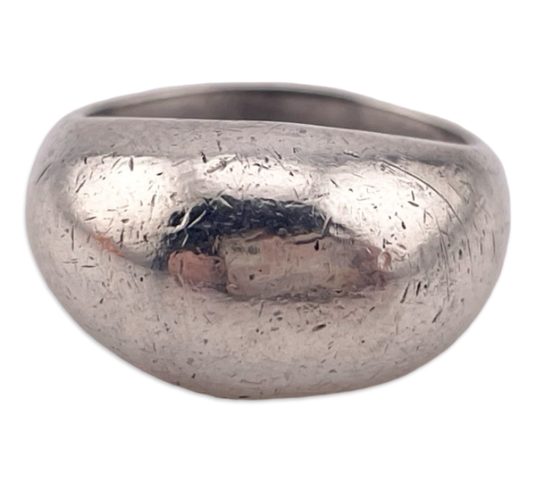 size 6.5 sterling silver James Avery very worn stoneless dome ring