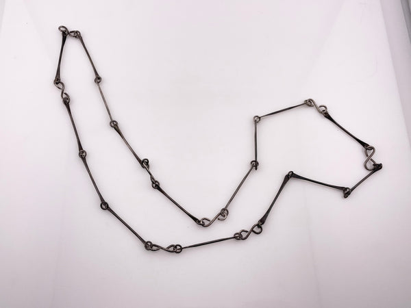 sterling silver 32" bar figure-8 link chain necklace