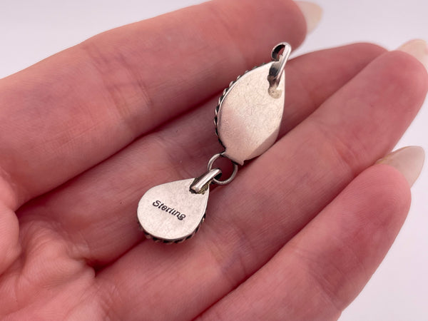 sterling silver lapis dangle pendant