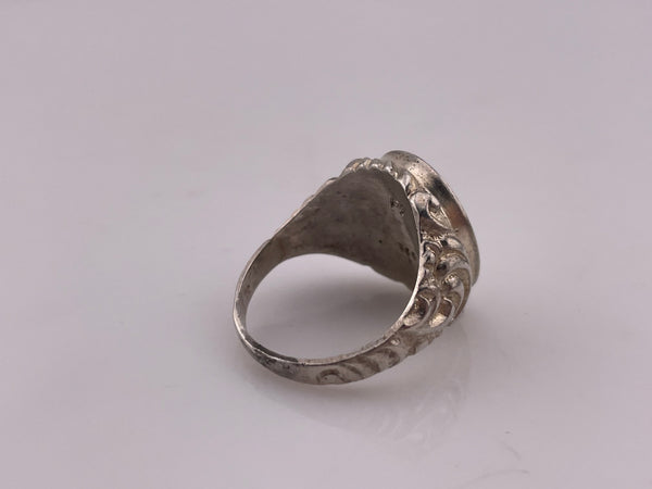 size 10.25 900 silver 'HU' signet ring