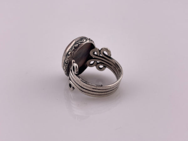 size 6 sterling silver agate ring