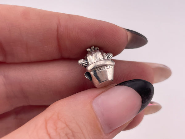 sterling silver Pandora “FREE HUGS” succulent cactus bracelet bead charm pendant