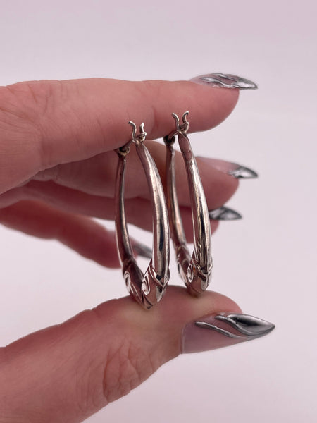 sterling silver kissing ram hoop earrings