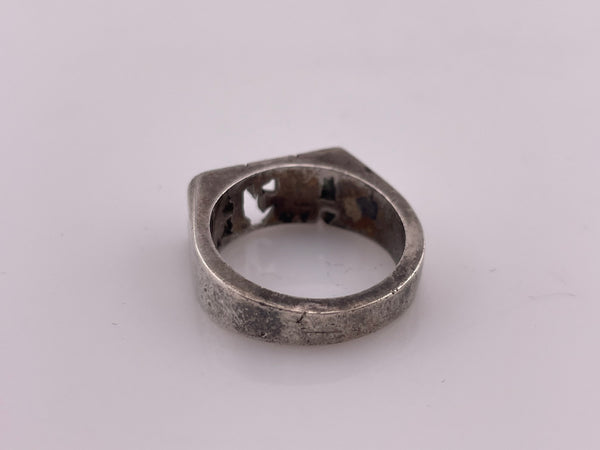 size 8.75 sterling silver 'AFB' initials ring