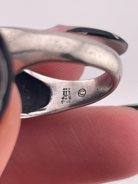 size 6.5 sterling silver James Avery very worn stoneless dome ring