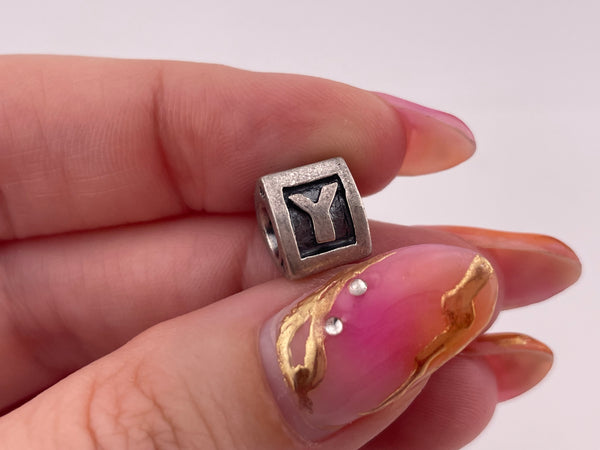 sterling silver Pandora 'Y' letter initial pendant