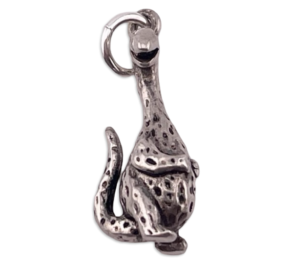 sterling silver dinosaur pendant