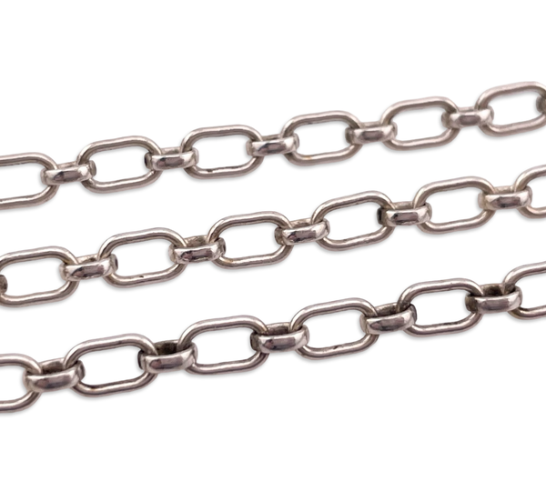 sterling silver 17" chain link necklace