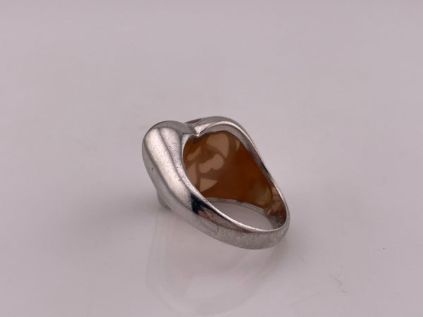 size 9 sterling silver resin heart rhinestone ring – Nomads