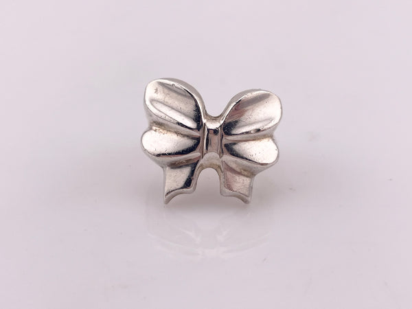 size 6.75 sterling silver Mexican chunky stoneless bow ring
