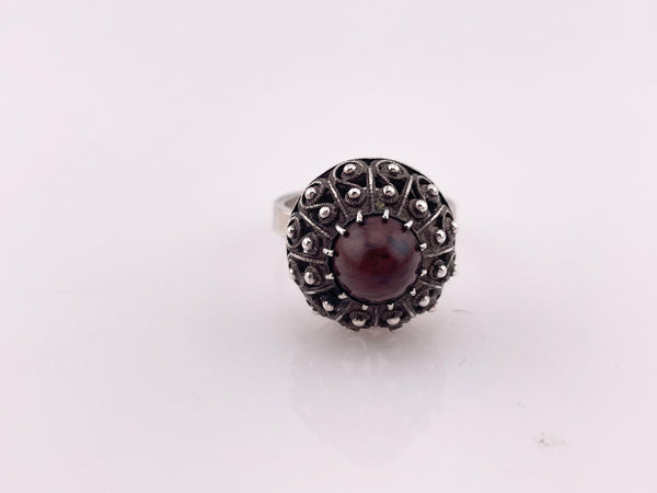 size 6.5 sterling silver mahogany obsidian ring