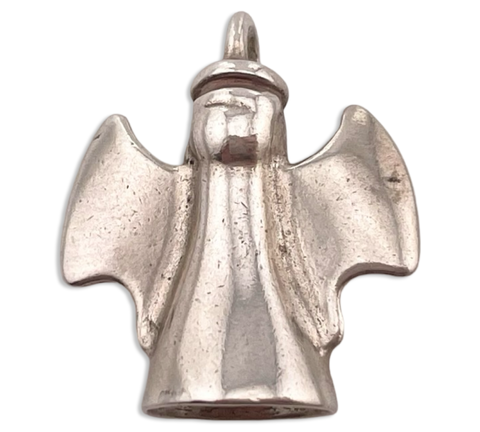 sterling silver 3D angel pendant