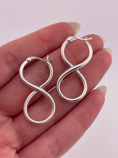 sterling silver figure eight earrings