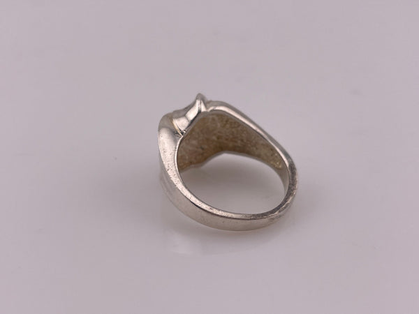 size 7 sterling silver stoneless textured ring