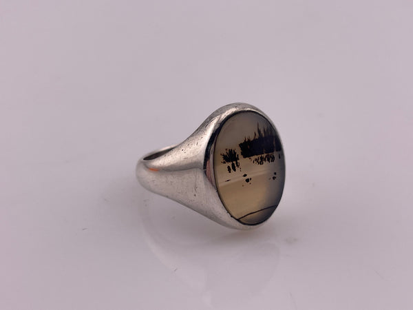 size 9.5 sterling silver Montana agate ring