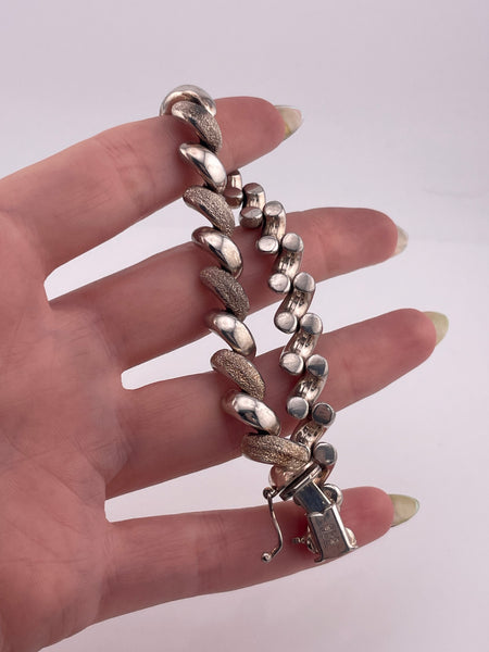 sterling silver 7 1/2" Milor San Marco link bracelet