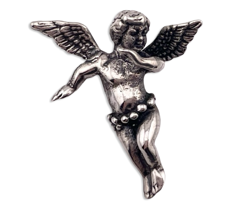 sterling silver angel  cherub pendant
