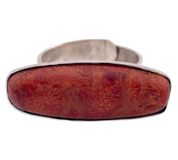 size 6-12 adjustable sterling silver spiny oyster ring