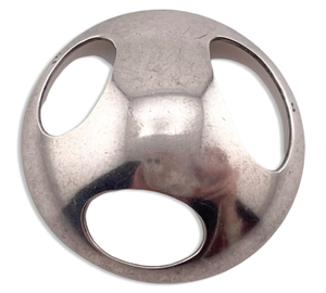 sterling silver stoneless cut-out convex pendant