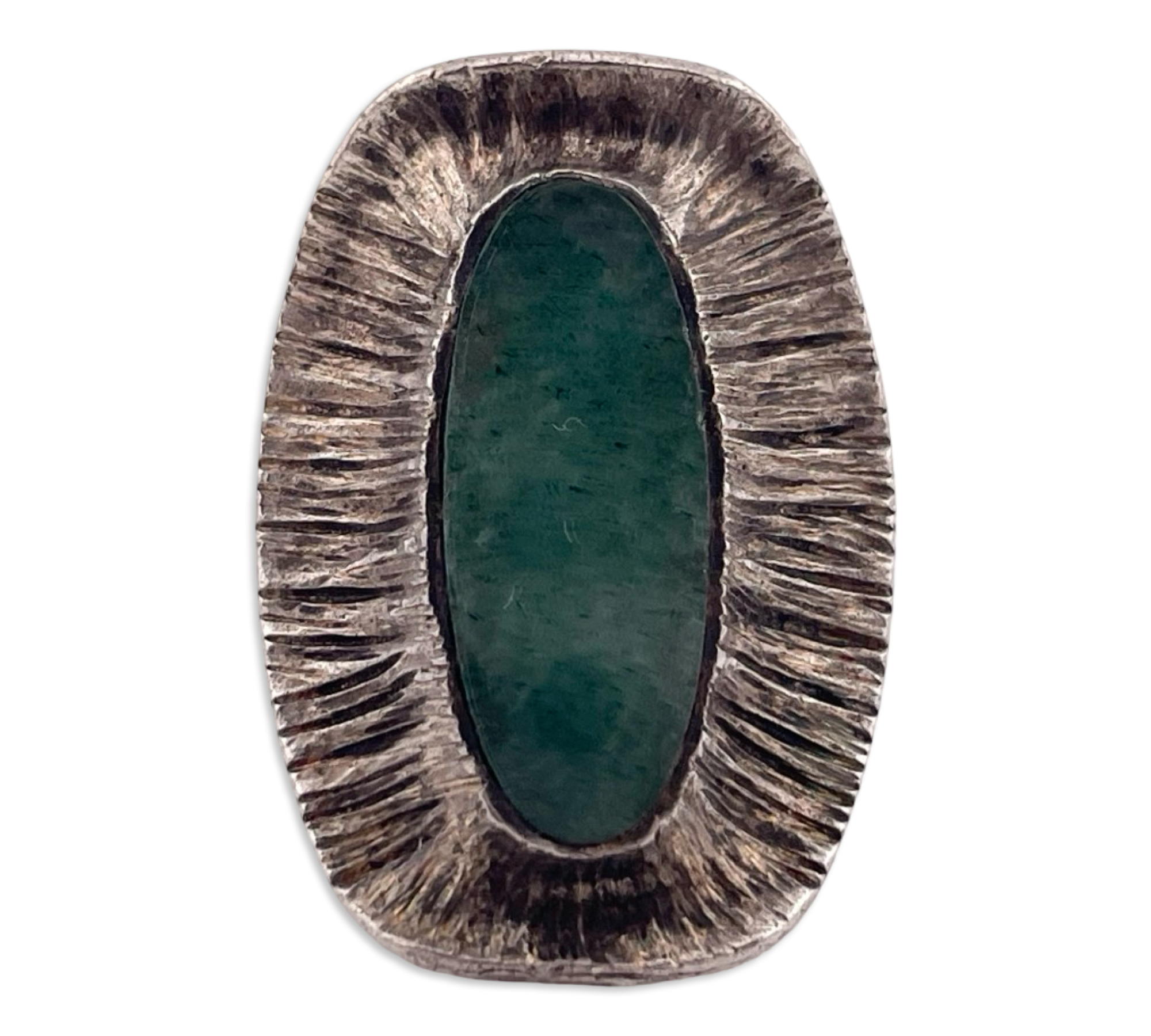 size 6 sterling silver aventurine textured ring