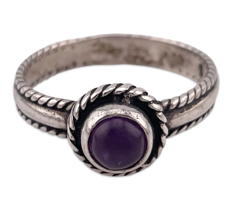 size 8 sterling silver amethyst ring