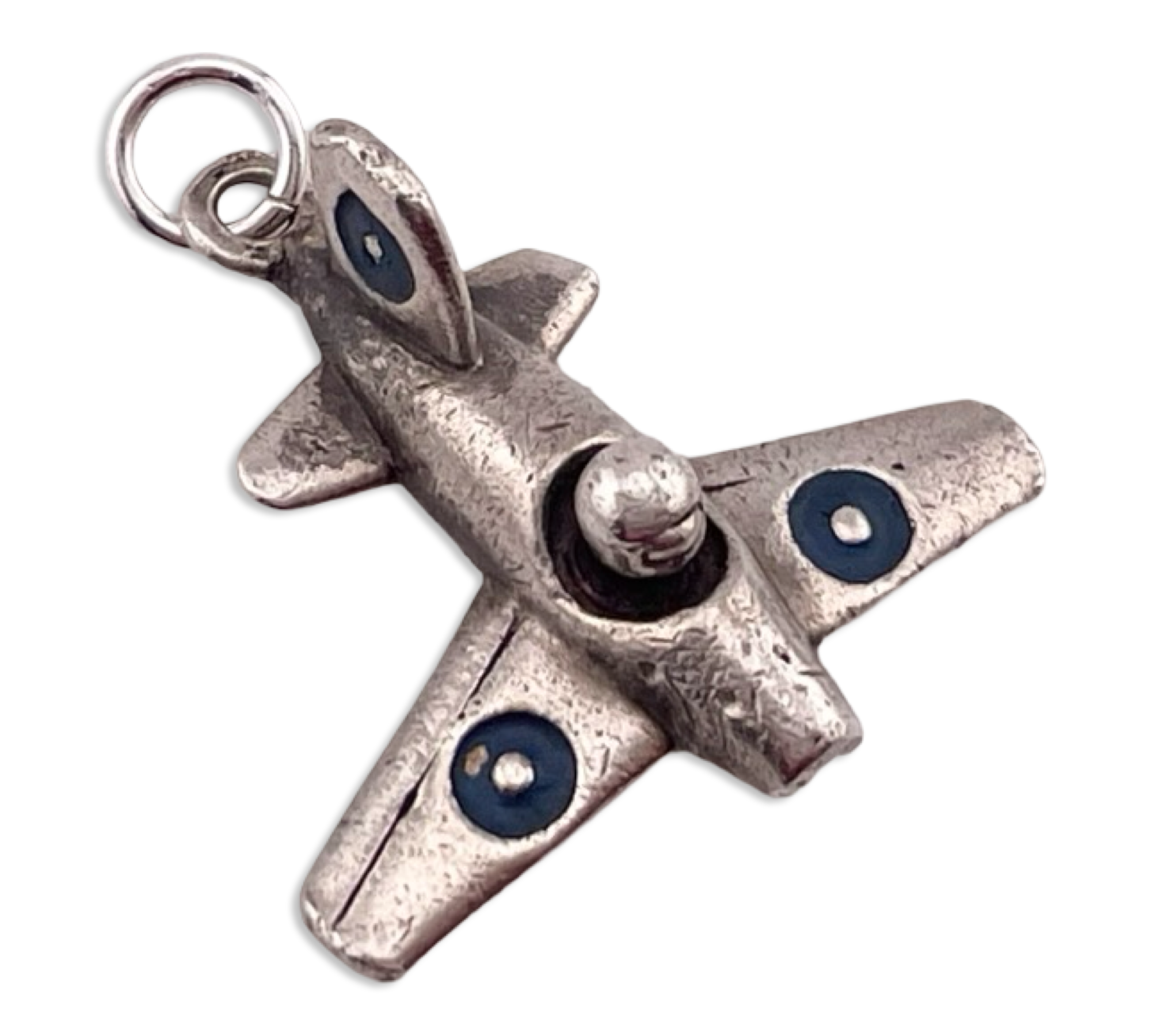 sterling silver airplane pendant
