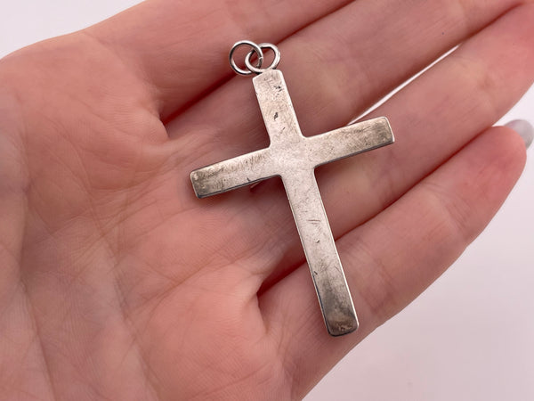 sterling silver turquoise cross pendant