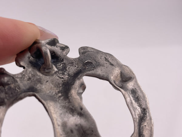 sterling silver Art Nouveau style woman pendant