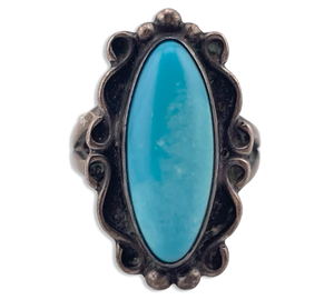 size 4.75 sterling silver turquoise ring