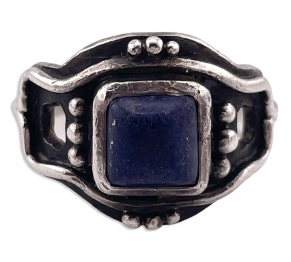 size 4.5 sterling silver lapis ring