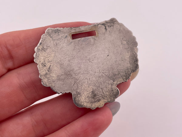 sterling silver luggage suitcase tag grapes flowers pendant