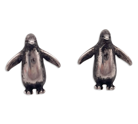 sterling silver penguin post stud earrings ***non-sterling posts***