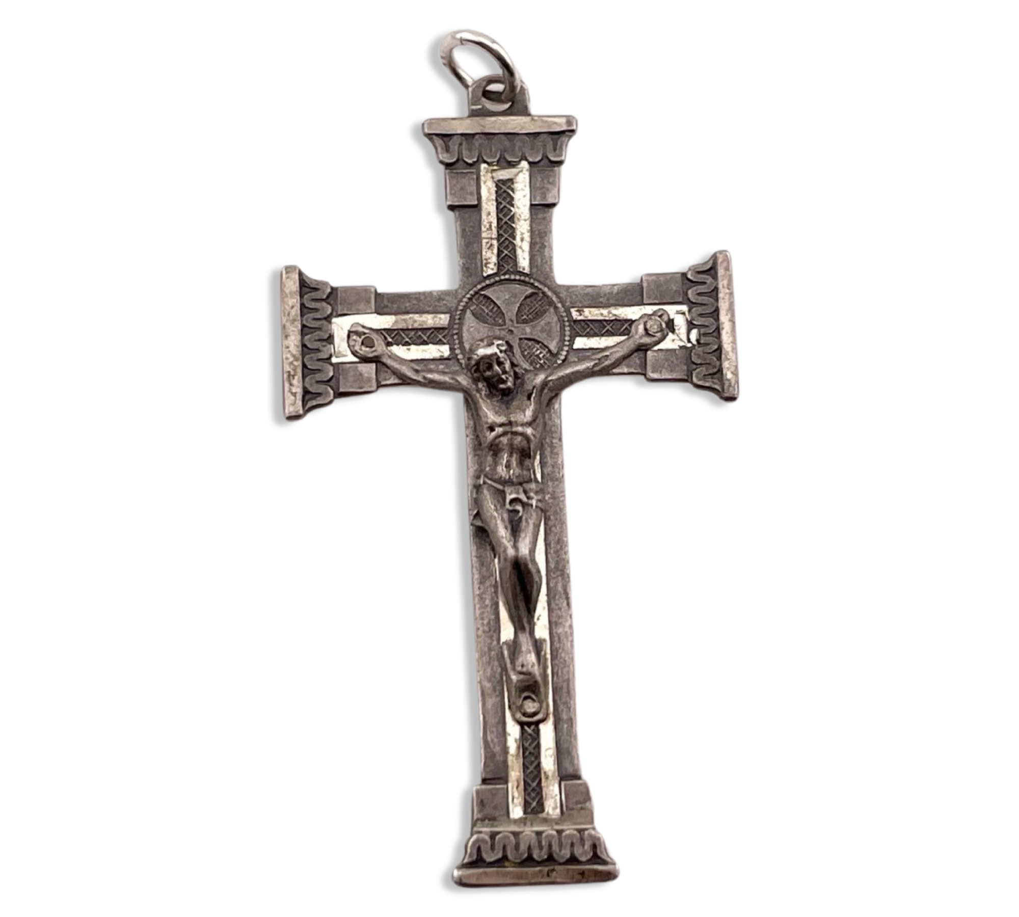sterling silver religious crucifix cross pendant