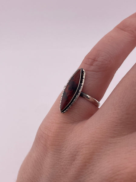 size 6 sterling silver jasper ring