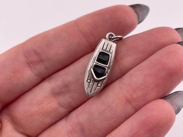 sterling silver boat pendant