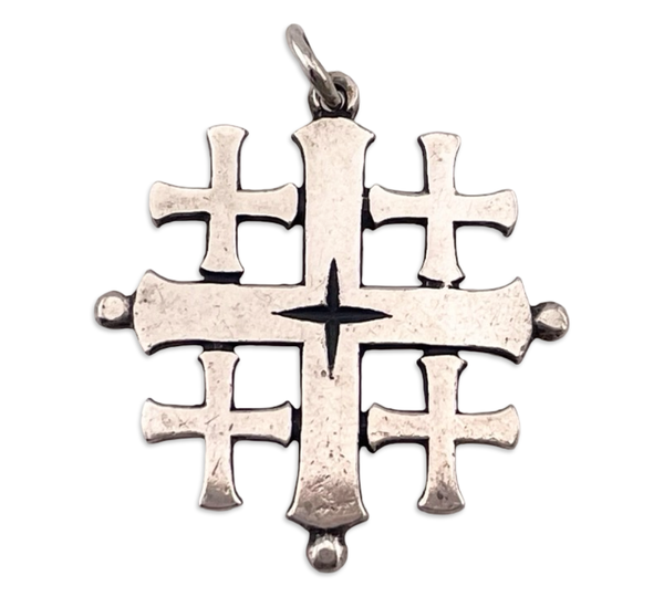 sterling silver James Avery crusader's Jerusalem cross pendant