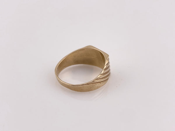 size 7 14k yellow gold 'JA' initials signet ring