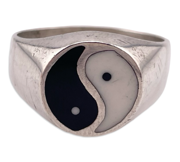 size 13 sterling silver yin yang ring