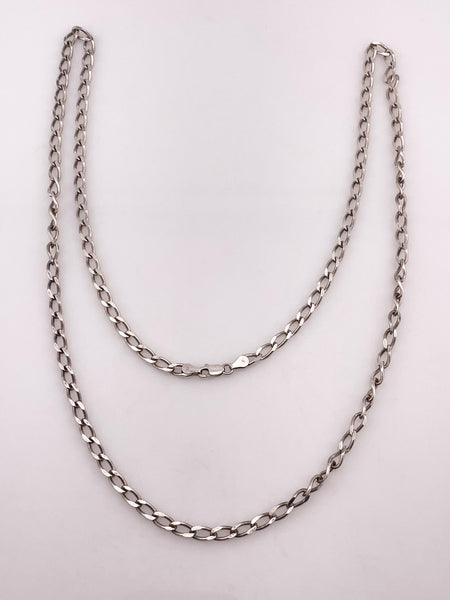 sterling silver 30" chain link necklace