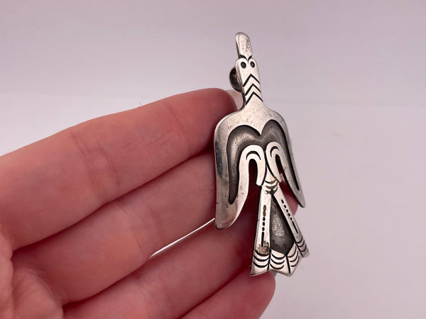 sterling silver peyote bird pendant ***AS IS***