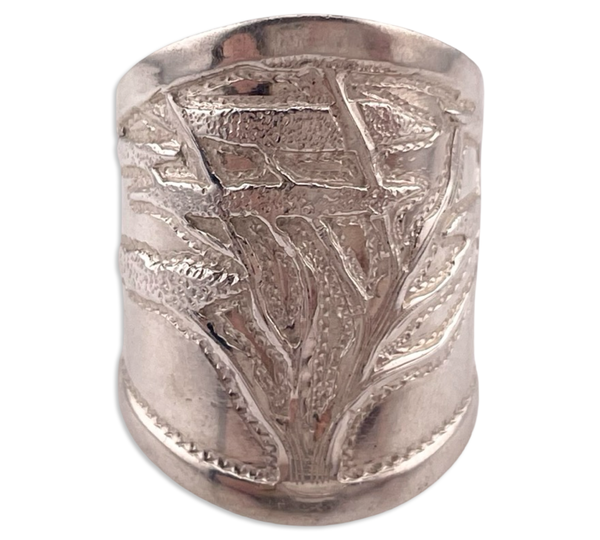 size 4.5 sterling silver tree ring