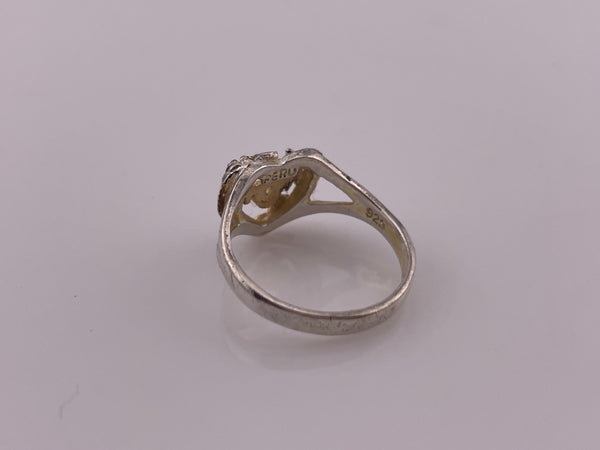 size 7 sterling silver "Mom" heart ring ***AS IS***