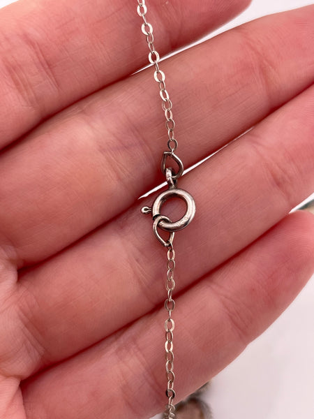 sterling silver textured circle lariat pearl necklace