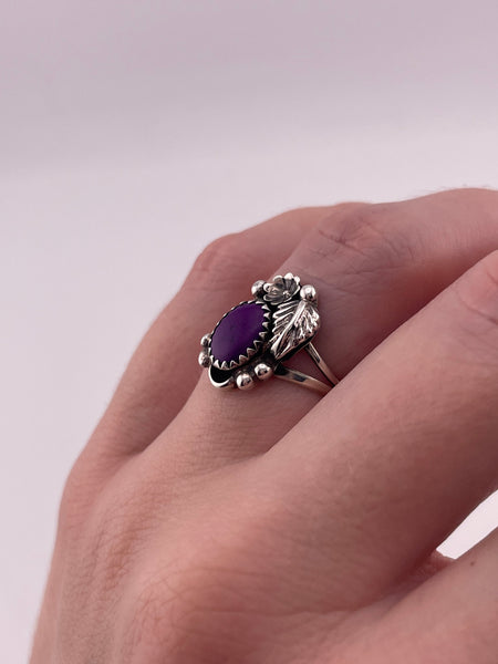 size 6 sterling silver sugilite ring