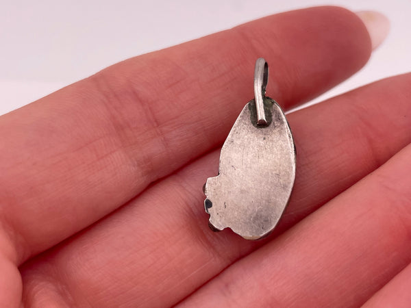 sterling silver mother of pearl shell pendant
